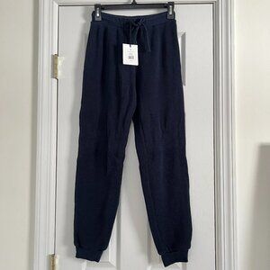 Onia Navy Waffle Knit Joggers Size XS Brand New